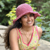 pink hemp sun hat