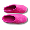 bright pink felt slippers