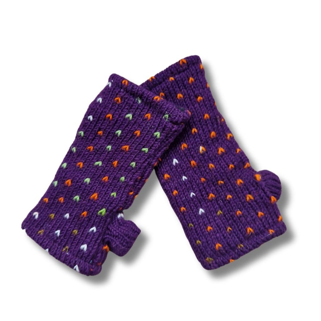 Sheep Design Knitted Wool Wrist Warmers Fairly Traded From The Source