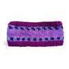 bright purple & pink hand knit wool headband