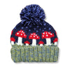 purple wool mushroom winter hat