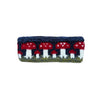 purple mushroom knitted headband