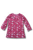 red floral hand printed cotton ladies top