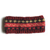 red and orange knit wool headband