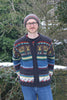 men's scandi design hand knit wool cardigan