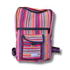 pink Gheri Cotton fair trade rucksack
