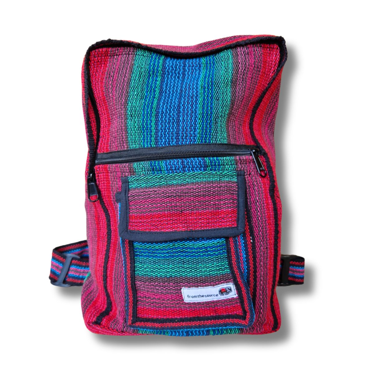 Colourful Small Fair Trade Cotton Rucksack From Nepal – From The Source