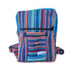 turquoise striped Gheri Cotton fair trade rucksack