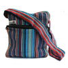 turquoise hand woven cotton shoulder bag