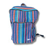 turquoise striped Gheri cotton rucksack