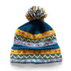 teal nordic design hand knitted bobble hat
