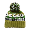 Green knitted wool sheep bobble hat