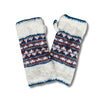 cream wool hand knitted wrist warmers