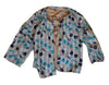 fairly traded polka silk bolero kantha stitch jacket from india