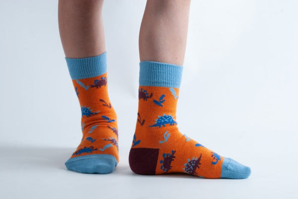 Children’s Amber Dinosaur Bamboo Socks