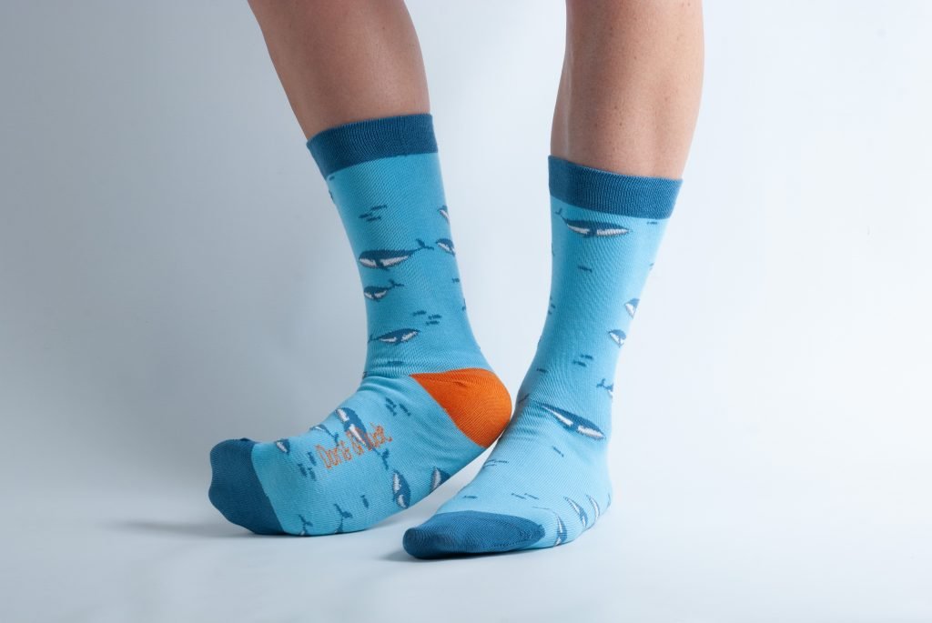 Women's Blue Whale Easy Fit Bamboo Socks