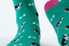 Women's Green Dogs Bamboo Socks