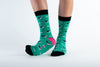 Women's Green Dogs Bamboo Socks