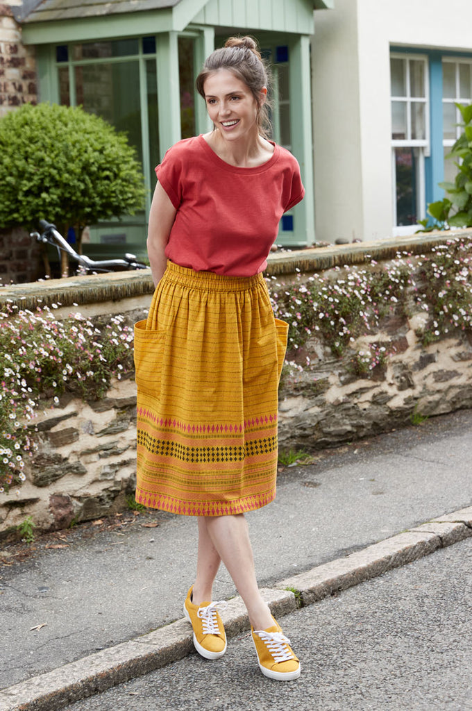 Gathered Handloom Skirt