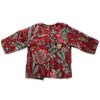 red floral india jacket fair trade bolero kantha 