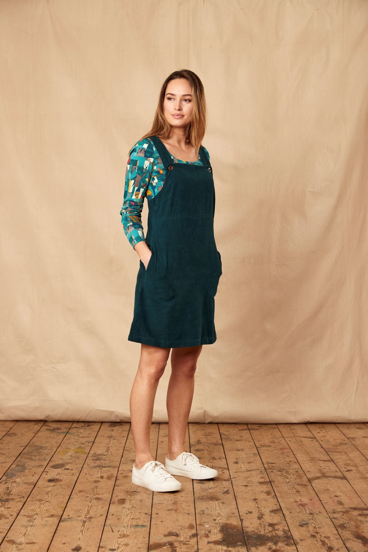 Cord Dungarees Tunic Dress – From The Source