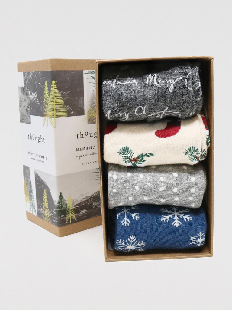 Nessie GOTS Organic Cotton Christmas 4 Sock Gift Box