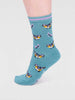 jae bamboo bird socks in a bag - multi