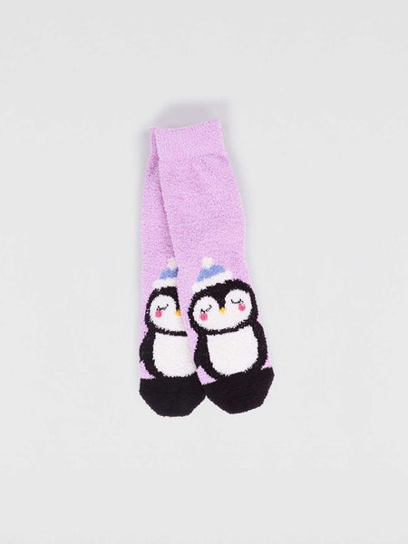 Billie recycled polyester kids animal fluffy sock - 4-6