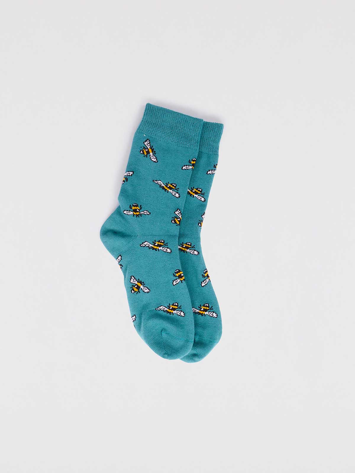 Lou bee kids' sock peacock green – From The Source