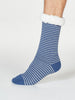 Blaise Stripe Organic Cotton Slipper Cabin Socks