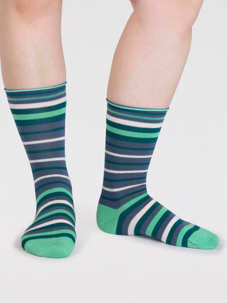 lucia bamboo stripe socks