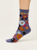 Abstract GOTS Organic Cotton Floral Socks