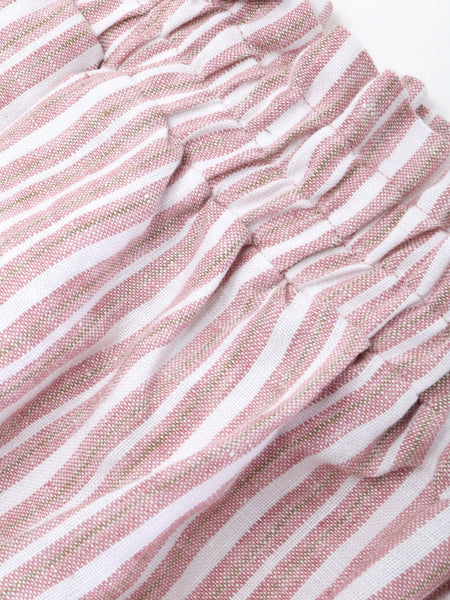Azalea Hemp Striped Paper Bag Waist Skirt