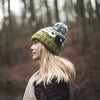 green baa sheep wool bobble hat