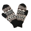 winter stripe wool mittens