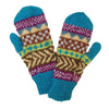 winter stripe wool mittens