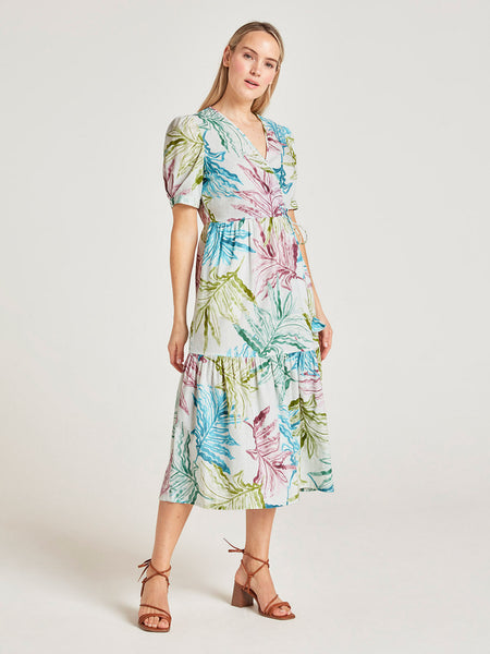 Laurel Hemp Watercolour Wrap Dress