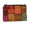 vintage Indian fabric zip clutch