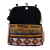 boho fabric handbag open view