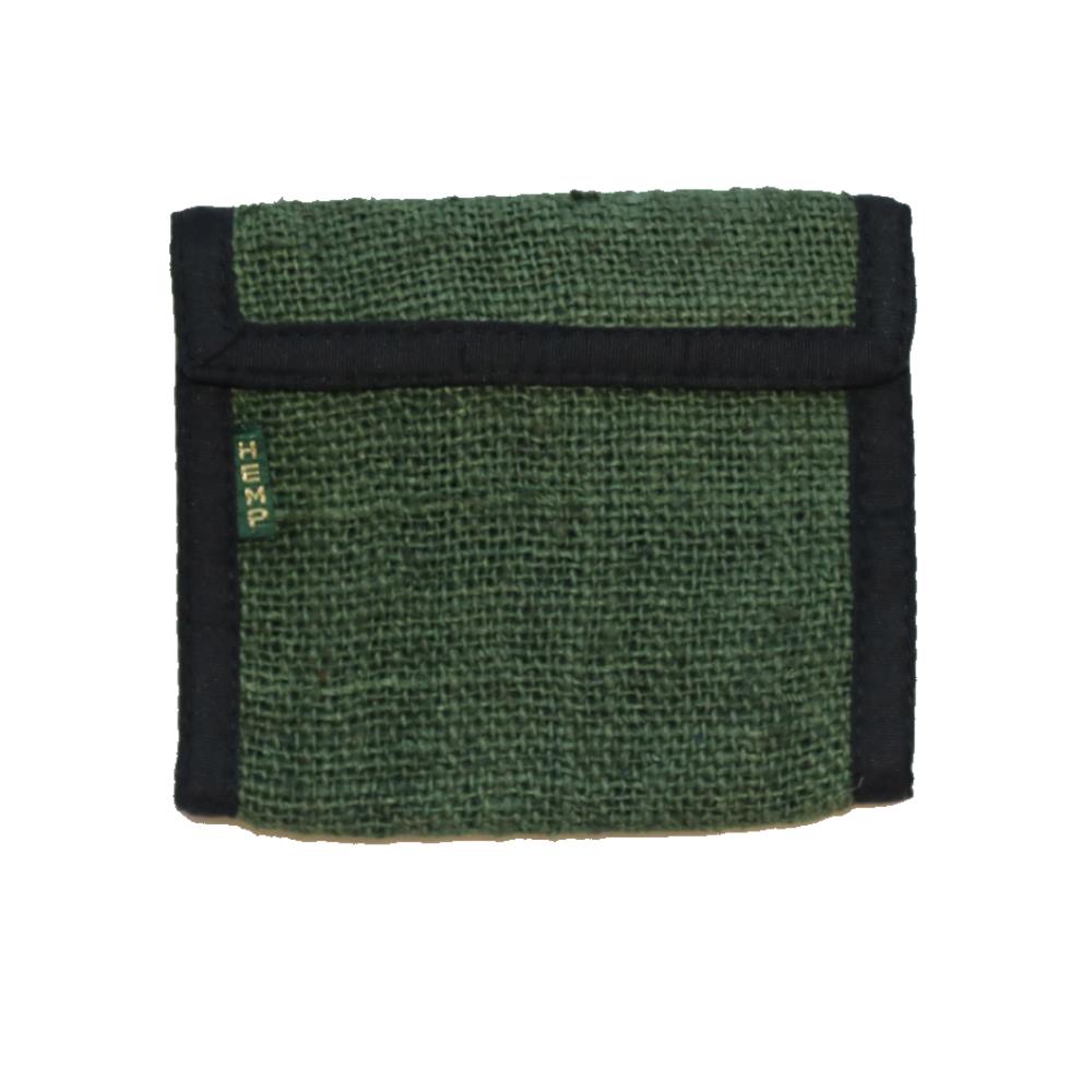 green hemp wallet bi-fold
