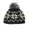 winter snowflake hat in black colour