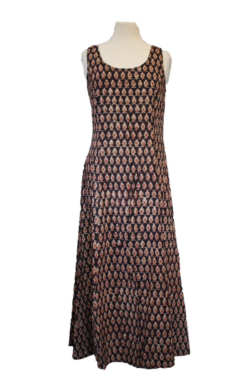 Block print maxi sales dress