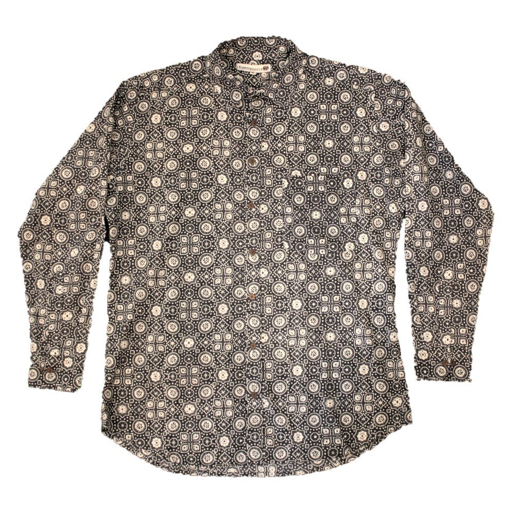 Black cotton shirt shop mens