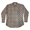 black & white ajrak print cotton shirt