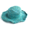 fair trade turquoise sun hat natural hemp and cotton made in Nepal