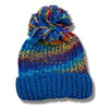 multi-tonal chunky wool bobble hat