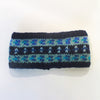 blue nordic knit wool headband