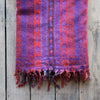 colourful striped floral shawl in purple pink colours