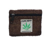 brown hemp coin purse