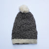 slouchy cable knit wool bobble hat
